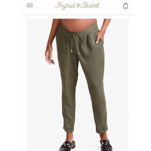 Ingrid & Isabel Olive Maternity Pants